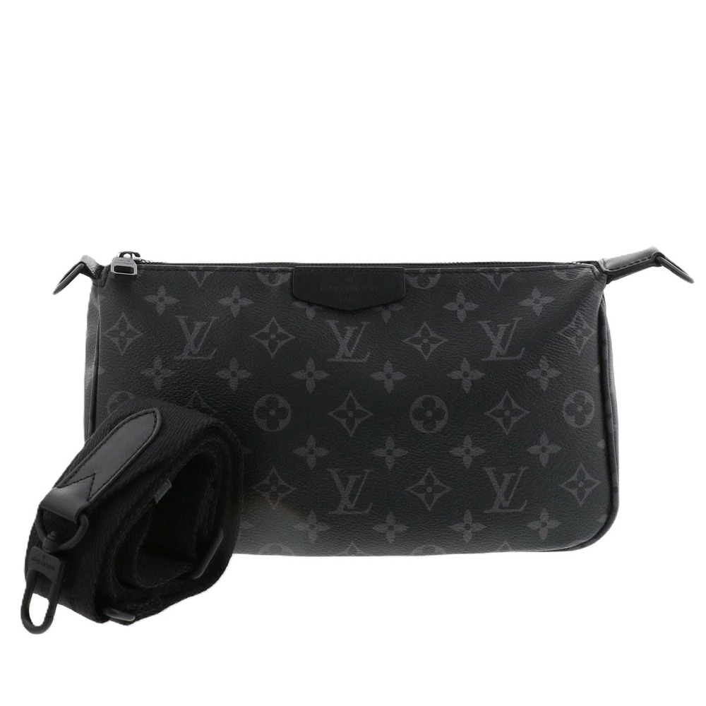 LOUIS VUITTON Pochette Accessoires Shoulder Bag Monogram Eclipse Black